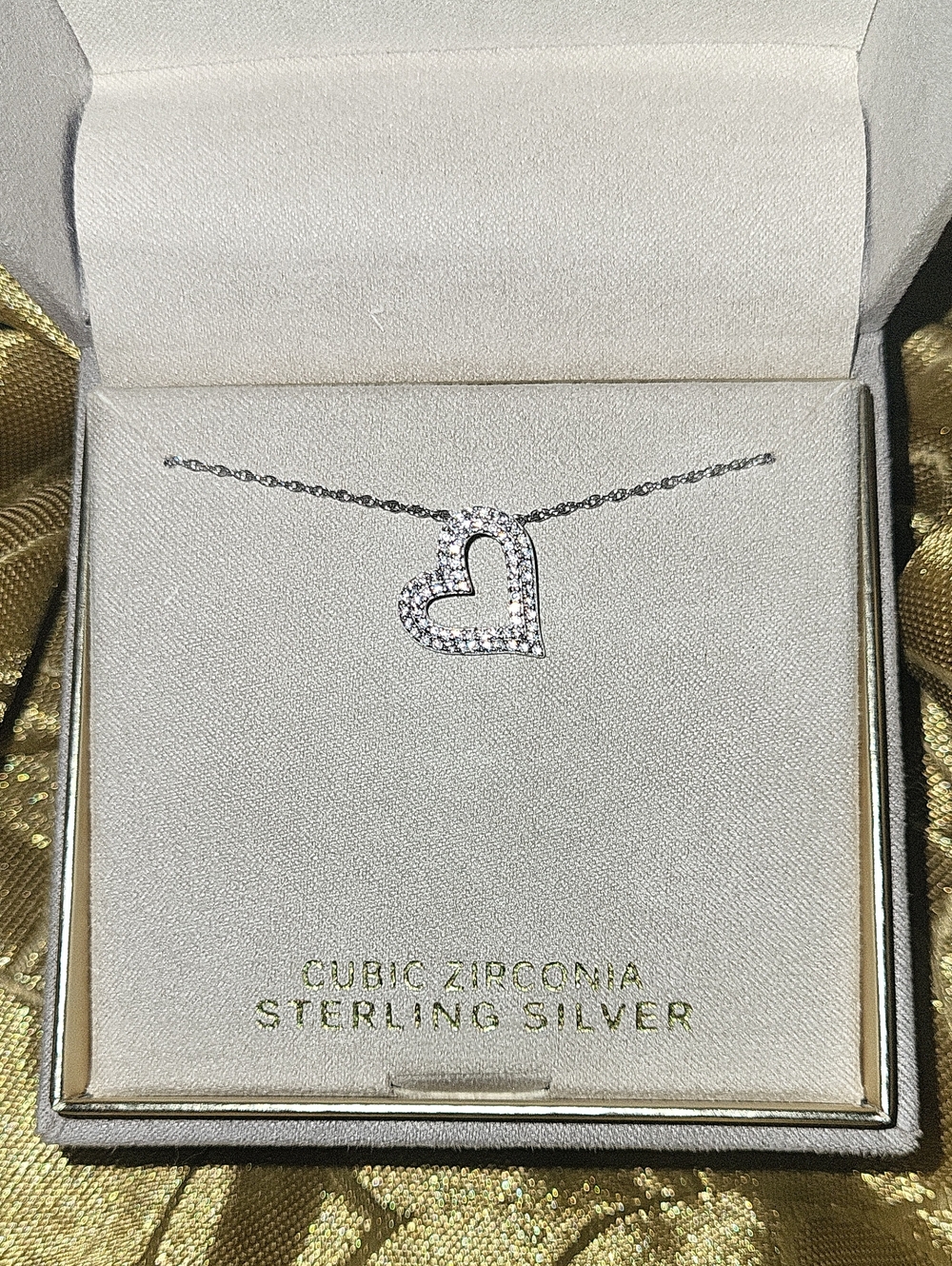 Primrose Sterling Silver Heart Pendant Necklace- 925 Solid Sterling Silver